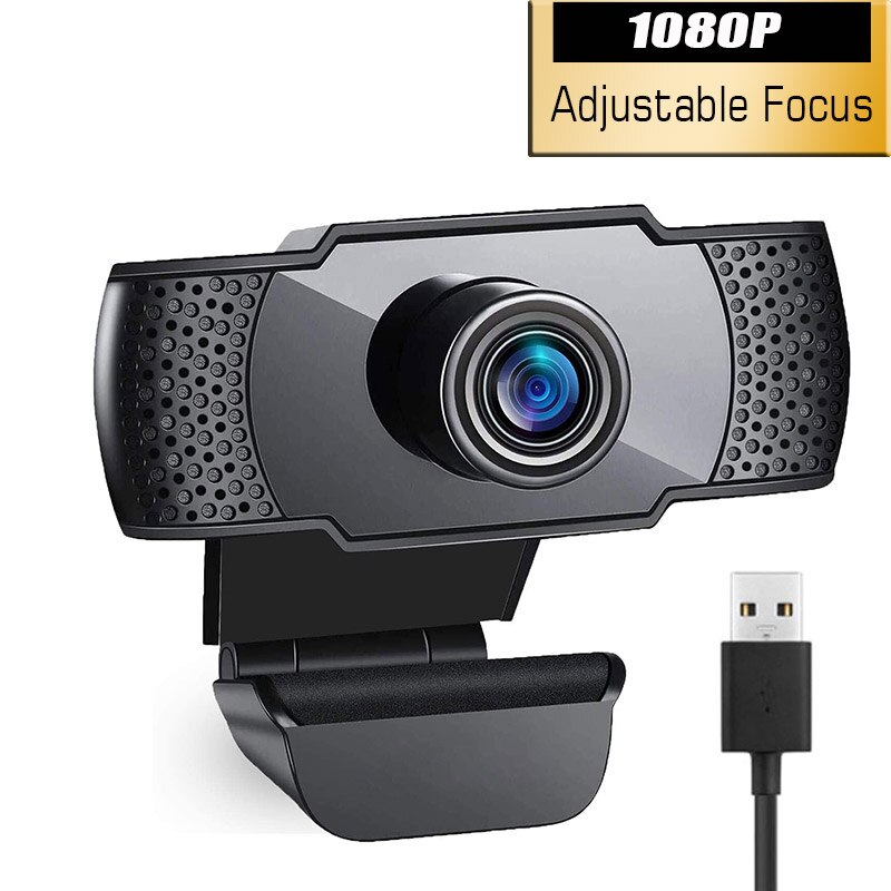 1080P Webcam Conference PC Web Camera With Mic Interface Web Camera For Video Calling Network Teaching Office Meeting: 1080P-1-Black
