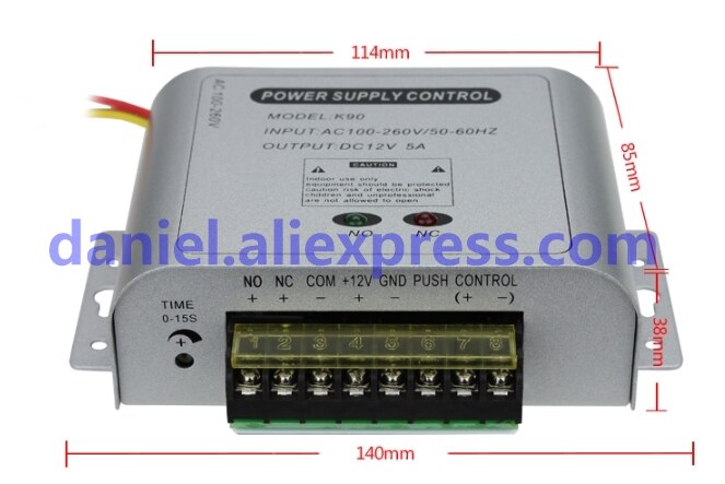 Access Control Power Supply 12V5A Switching Power Supply Mini Power Supply for Access Control