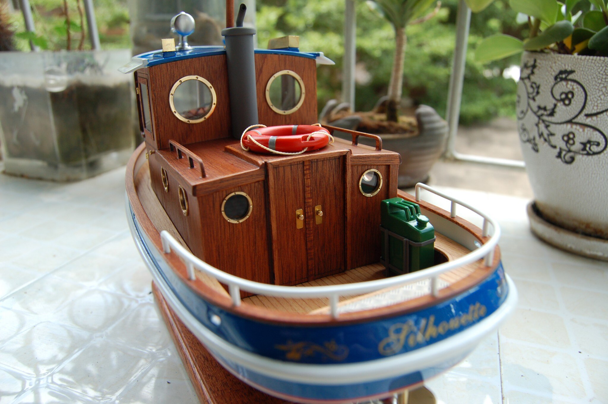 Micro Tug boat M3 1:18 273mm Wooden model ship kit RC model wood model kit