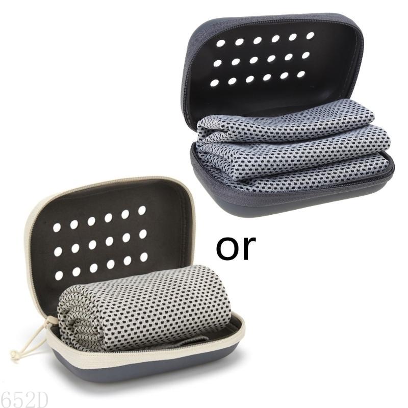 652D Zacht ademende koele handdoek Snelle droog koelhanddoek Sweat Absorptie handdoek: Zilver