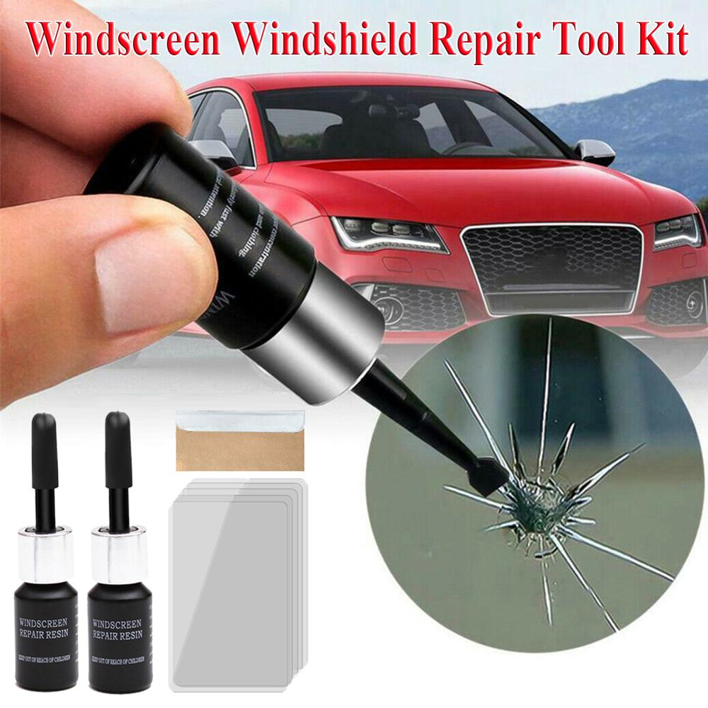 Líquido de reparación de cristal para coche, herramienta de reparación de parabrisas, parabrisas para arañazos de cristal, Chip de grietas, recuperación con hoja de rayas, L2, 2 uds.