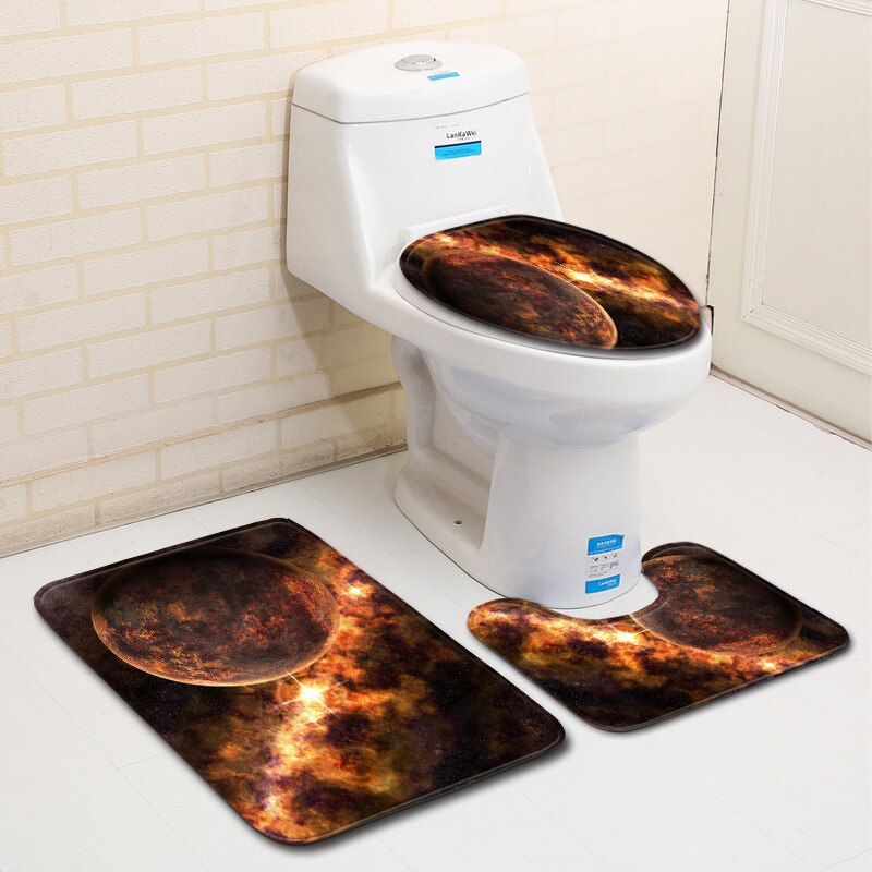 Planet badkamer vloermatten badmatten toiletset van drie