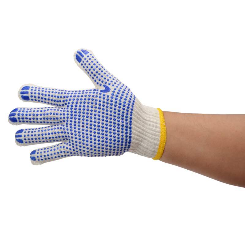 Polka Dot Rubber Gloves Labor Working Handwear PVC Dotted Knitted Glove Woodworking Anti Slip Garden Plant Repair Non-slip Set