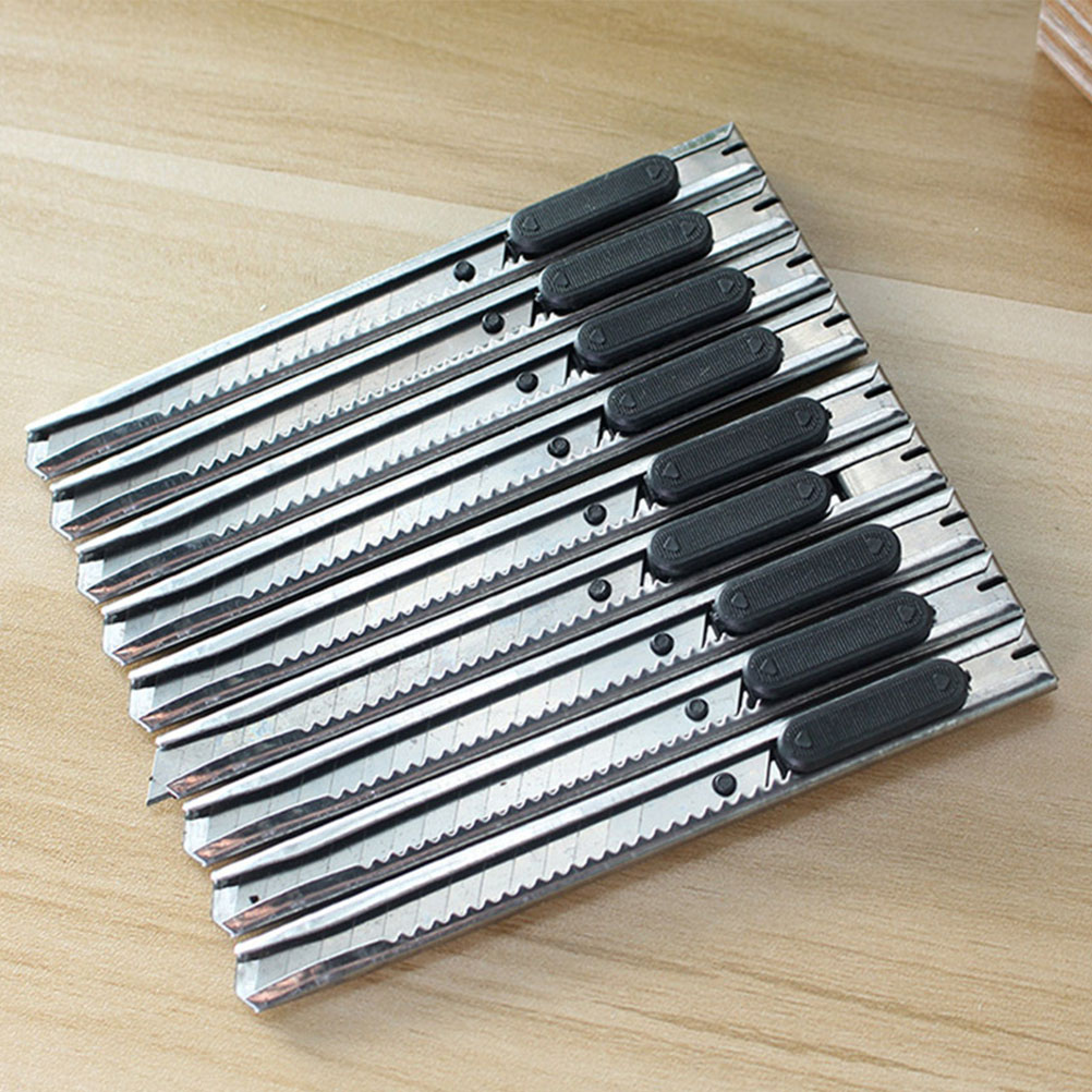 5pcs Small Retractable Utility Cutters Cardboard Cutters Safety Box Cutters