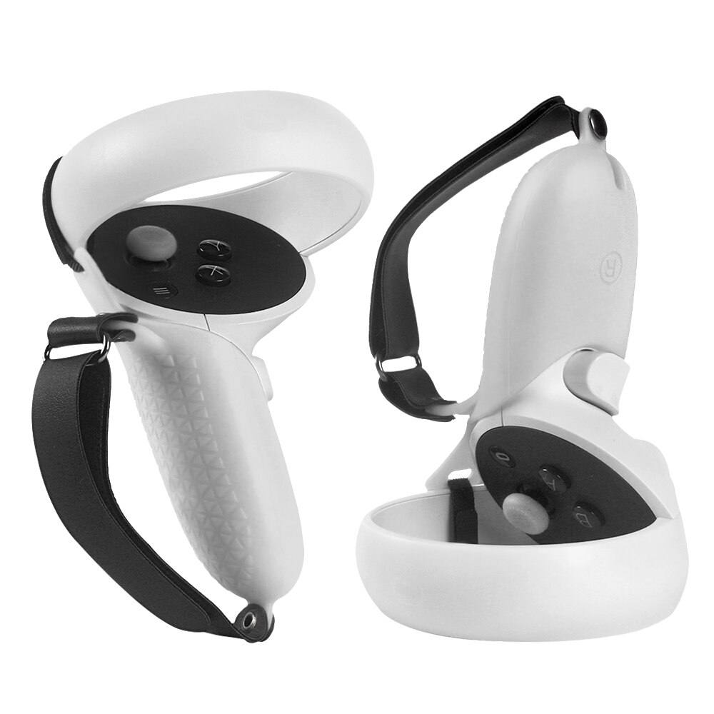 Gomrvr Vr Accessoires Beschermhoes For A Oculus Quest 2 Grip Vr Controller Case Ontmoette Knuckle Band Handvat Grip For A Oculus Quest 2: WHITE