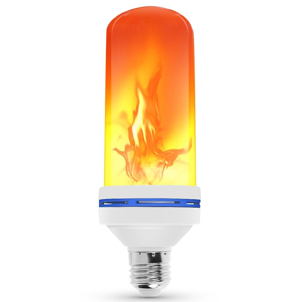 LED Flame Lamp 4 Modes Yellow Flame Effect Light Bulb 85-265V Flickering Emulation Fire Light With Gravity Sensor Decor Lamp: 108led