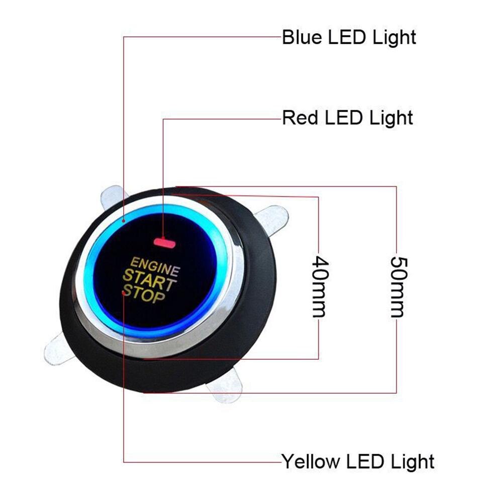 Engine start Alarm system Button remote start stop Car one button start system Car start switch Induction antenna Reset switch