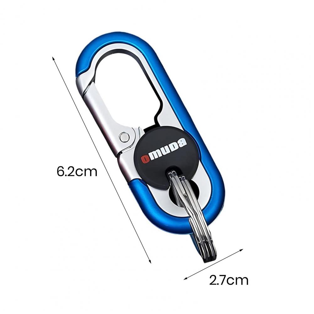 Nyckelring rostfri fjäder avtagbar zinklegering mini karbinhake med nyckelring campingtillbehör