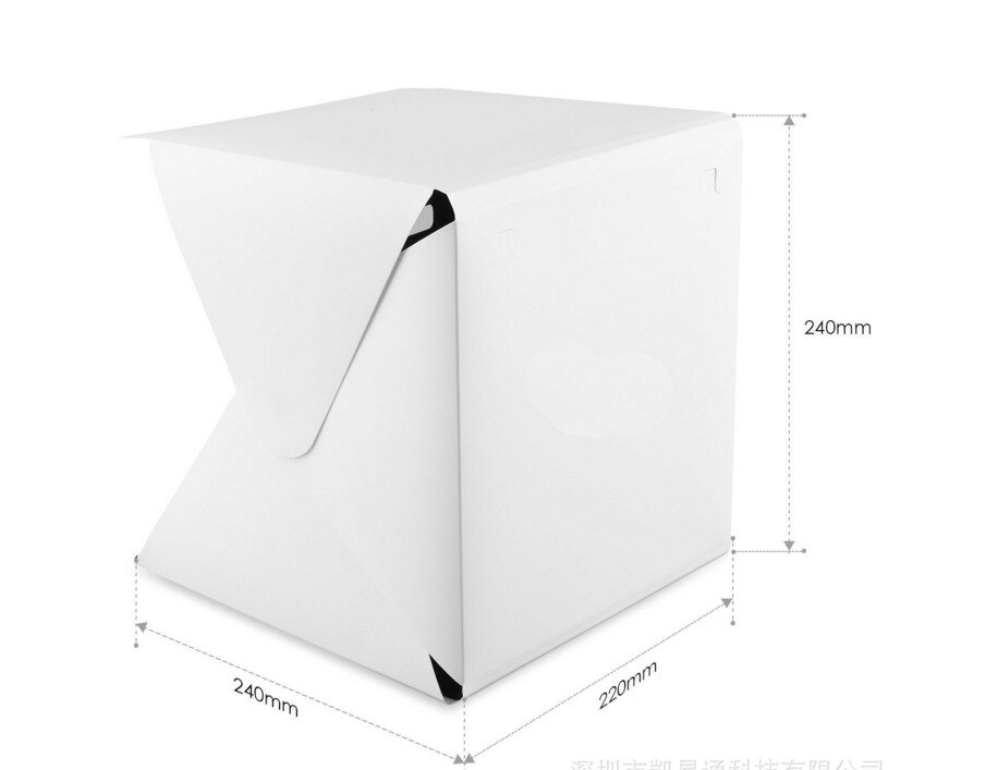 Caja de luz plegable portátil para estudio de fotografía, caja suave de luz LED para foto, Fondo de cámara de fotos para iphone DSLR