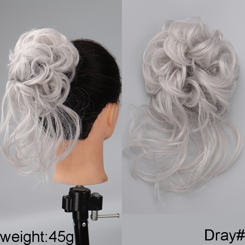 TALANG Synthetic Curly Donut Chignon With Elastic Band Scrunchies Messy Hair Bun Updo Hairpieces Extensions for Women