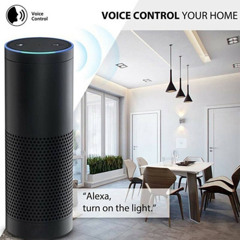 Smart Light Switch, 3 Gang 1 Way Wifi APP Remote Control Wall Press Switch, Tempered Glass Press Sn AC 100-240V EU Plug