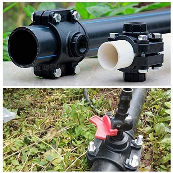 Clamp Saddle Drain Valve RO Water Drain Waste Water Pipe Clamp Saddle Valve Clips 1/4" OD Hose Quick Connection Reverse Osmosis