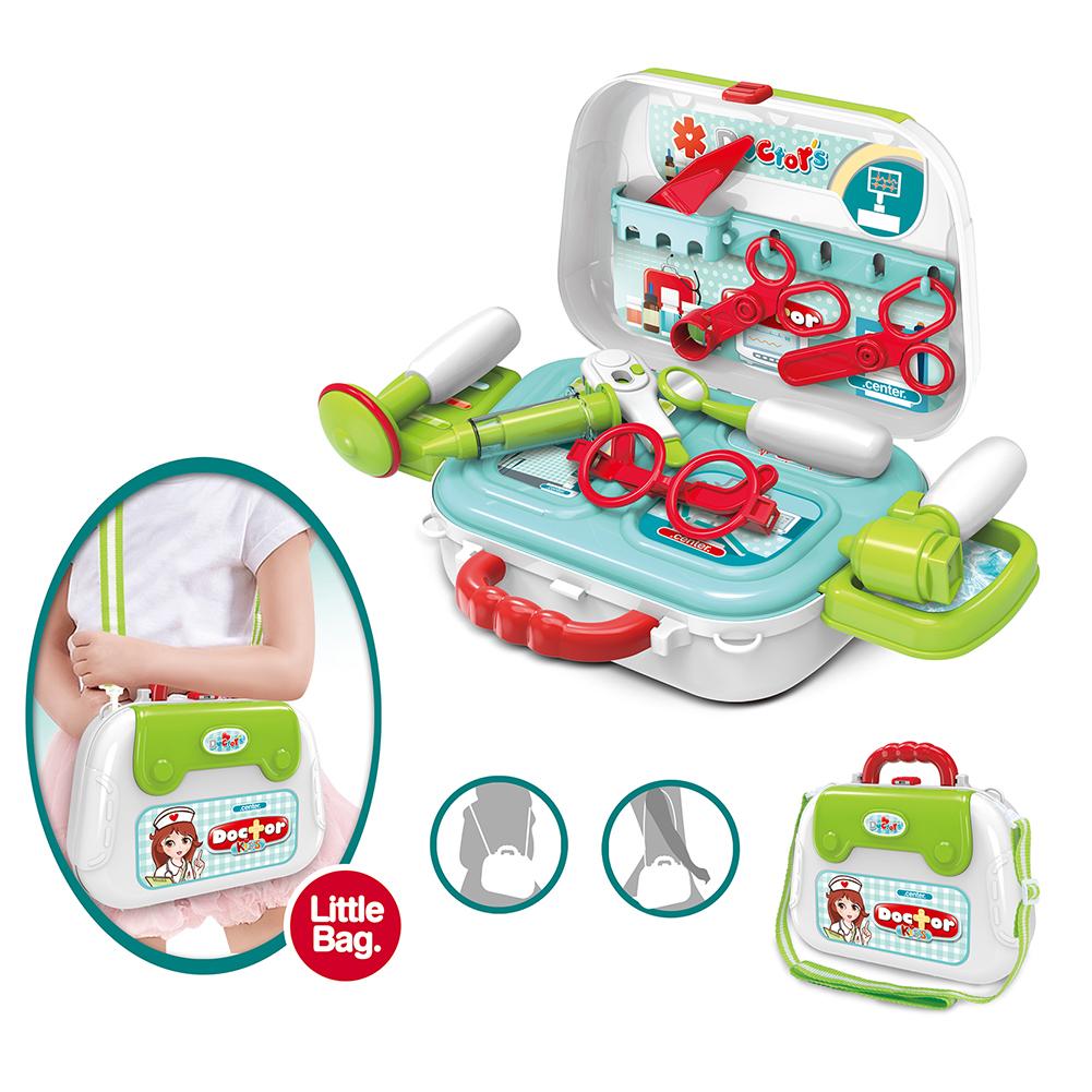 15 pz/set simulazione m-edical strumenti borsa a tracolla bambini finta gioca educazione giocattolo