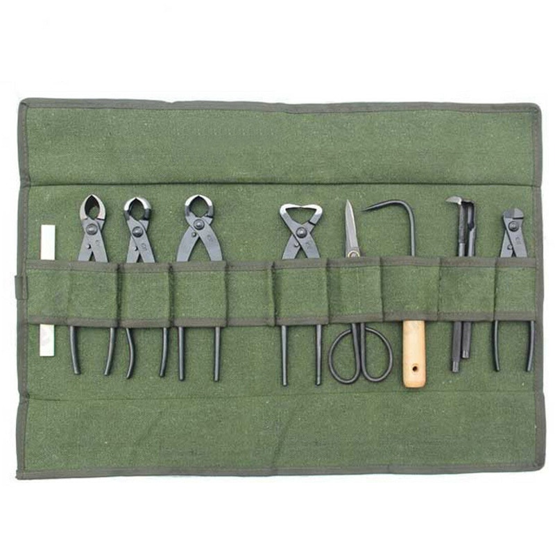 Nieuw japans bonsai gereedschap opbergpakket roltas 600 x 430mm canvas gereedschapsset