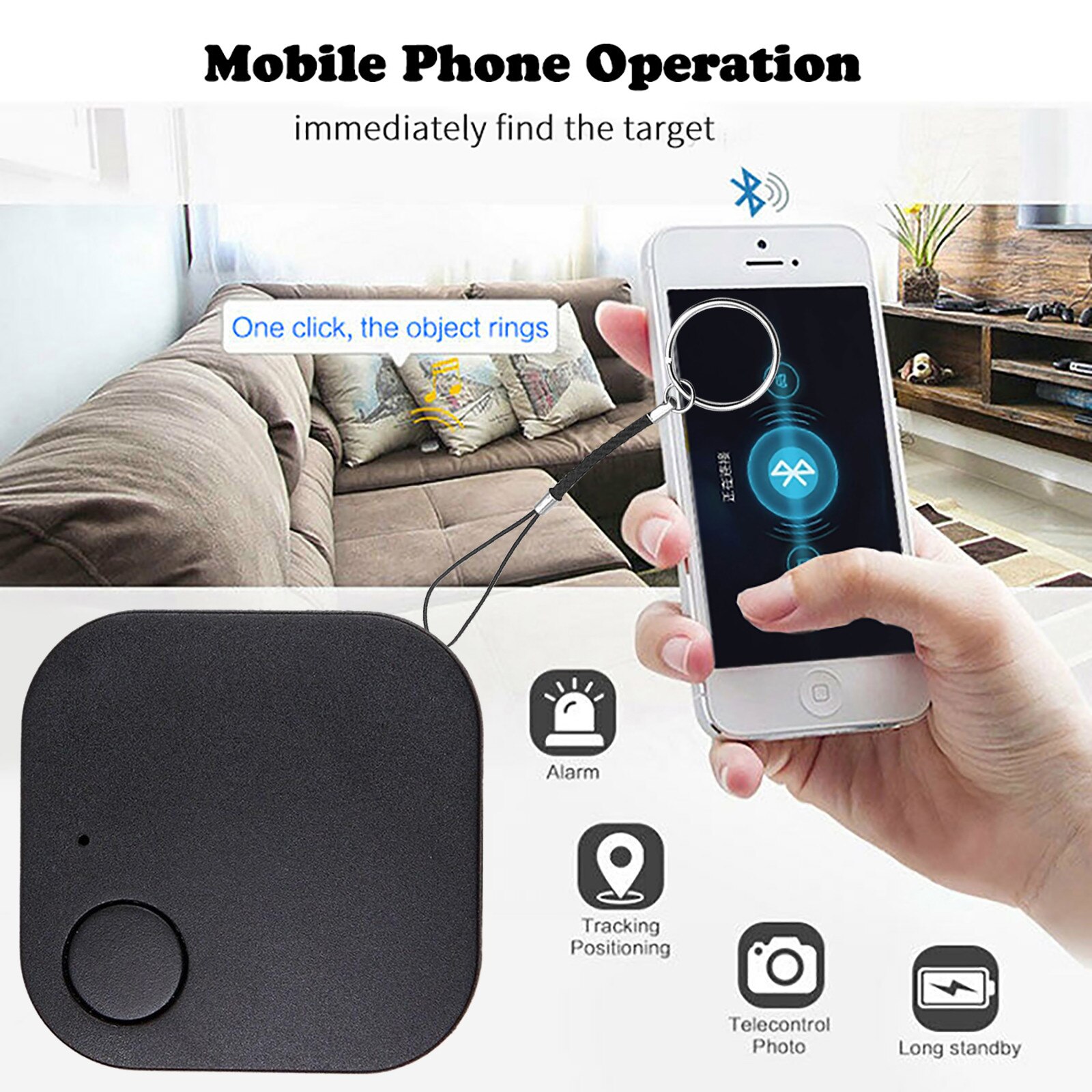 Mini Anti Lost Alarm Wallet KeyFinder Smart Tag Bluetooth-compatible Tracer GPS Locator Keychain Pet ITag Tracker Key Finder