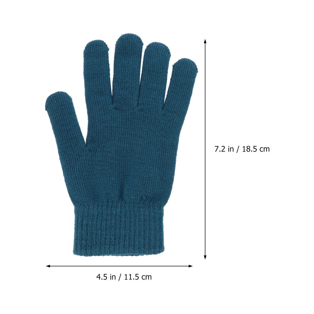 1 par invierno cálido tejido Flexible dedo completo espesar
