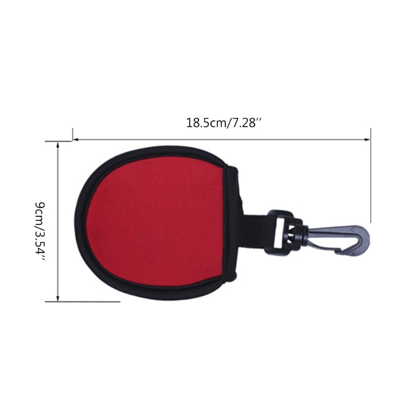 L9BD Vuil Vegen Pocket Met Clip Voor Golf Ballen Cleaning Tool Golf Pocket Cleaner Pouch Golf Club Cleaner Washer Pouch