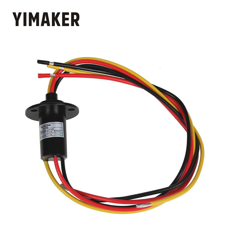 YIMAKER nowy 3 przewody każdy 15A 250Rpm 600 VDC/VAC generator wiatrowy przewodzący pierścień ślizgowy dla turbiny wiatrowej