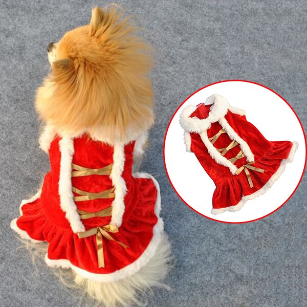Klassieke Rode Kerst Hond Kleding Santa Doggy Kostuums Kleding Pet Apparel FBE3