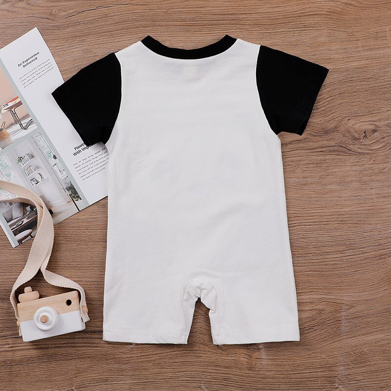 Carter Toddler Summer Short-sleeved Baby Jumpsuit Panda Printed Short Climbing Clothes Baby Boy Girl Clothes