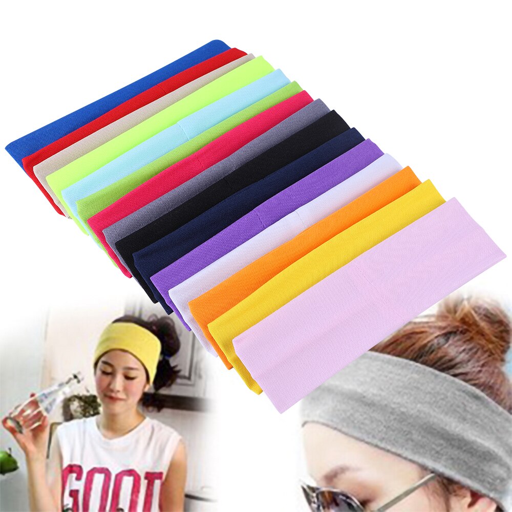 Homens mulheres yoga elástico turbante faixa de cabelo bandana esportes ao ar livre headbands esportes elásticos headbands unisex esporte suor sweatband