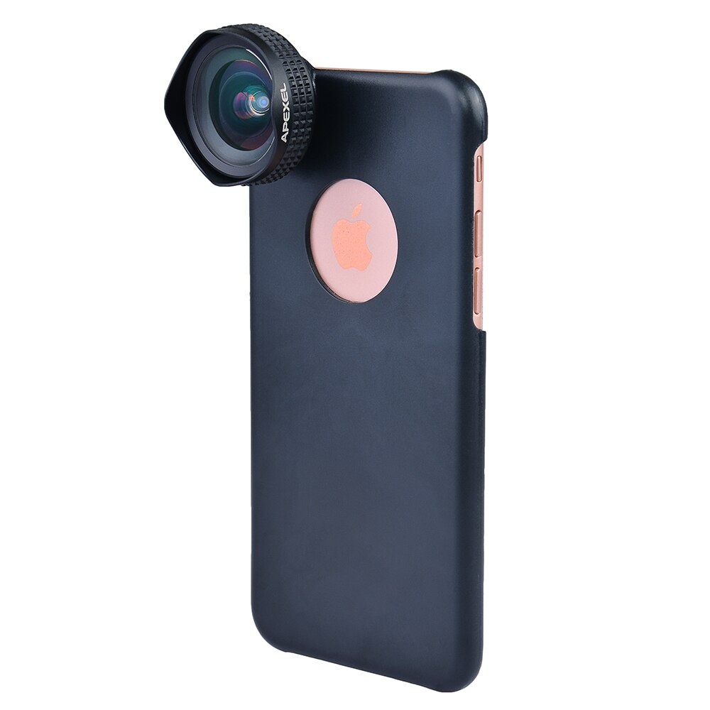 Apexel Optic Pro Lens-Kit de lente de cámara para teléfono móvil, lente de gran angular de 100 grados, alta claridad, para iPhone X, 8, más, smartphones, 18MM