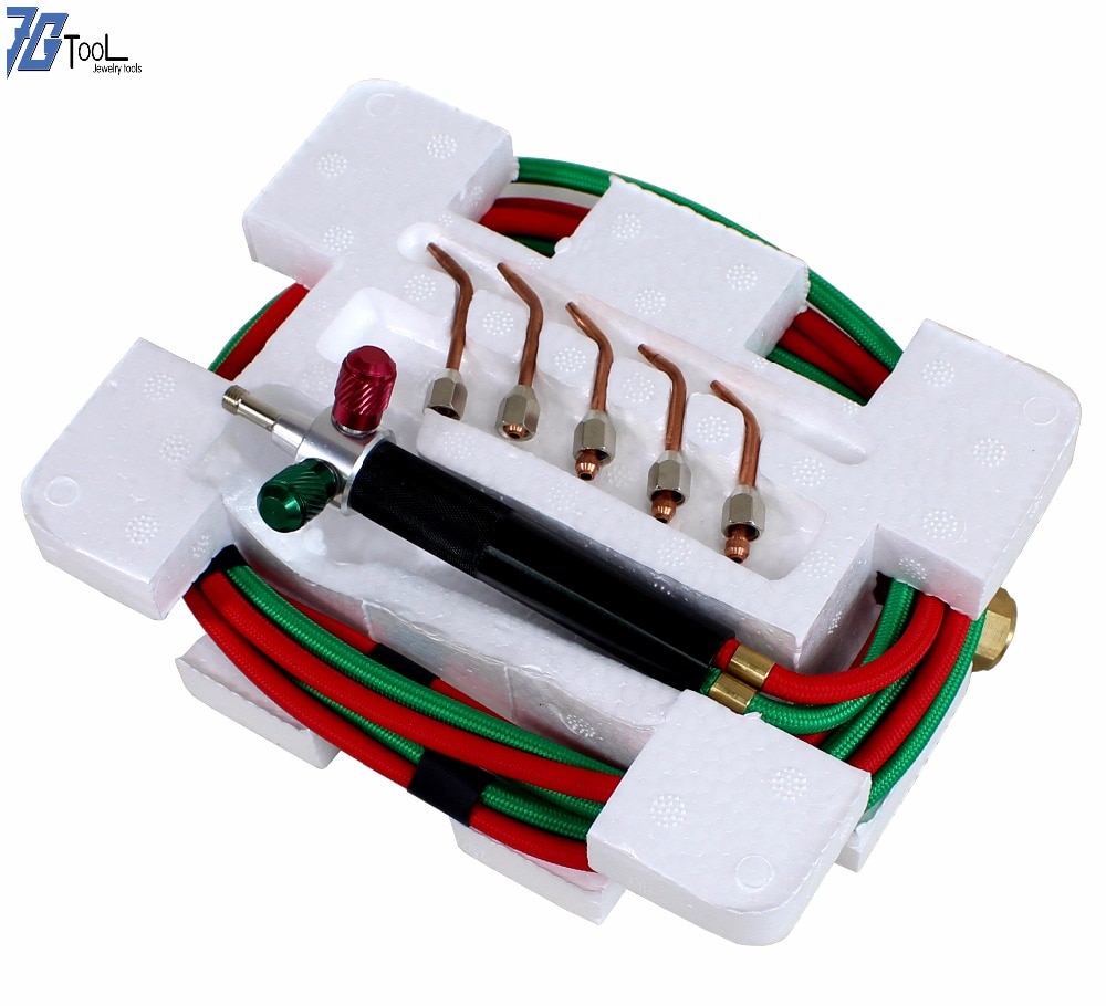 Soldering Cutting Torch Mini Welding Torch Little Smith Gas Torch Jewelry Tools 1 Set with 5 Tips