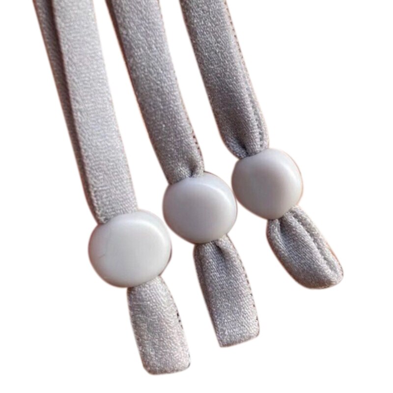 Farverigt højelastisk bånd elastisk reb gummibånd elastisk linje diy syning gør maske tilbehør elastisk hængende ørestrop: 150 stk grå