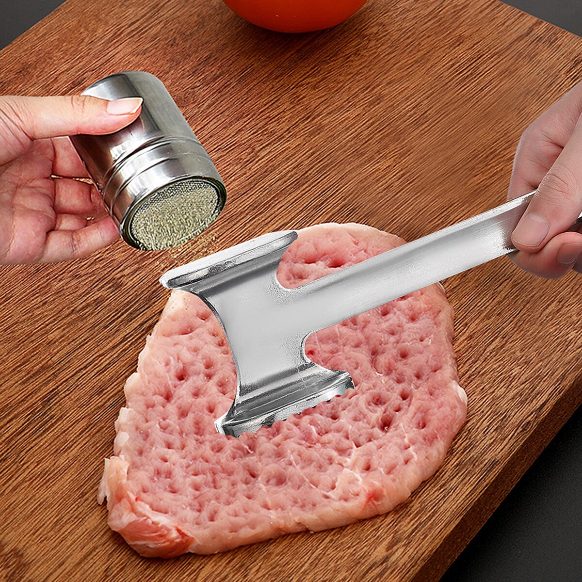 Thuis Enkele Side Hamer Aluminiumlegering Steak Hamer Grenen Vlees Hamer Karbonade Hamer Enkelzijdig Karbonade Hamer