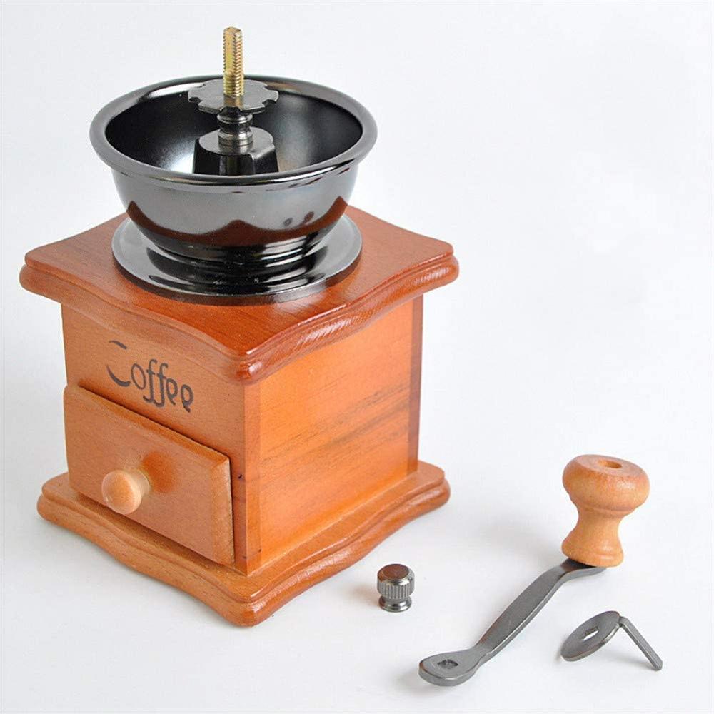 1 pz macinacaffè Vintage ▾ macinacaffè manuale in legno macinacaffè in acciaio inossidabile retrò macinacaffè mini macinacaffè
