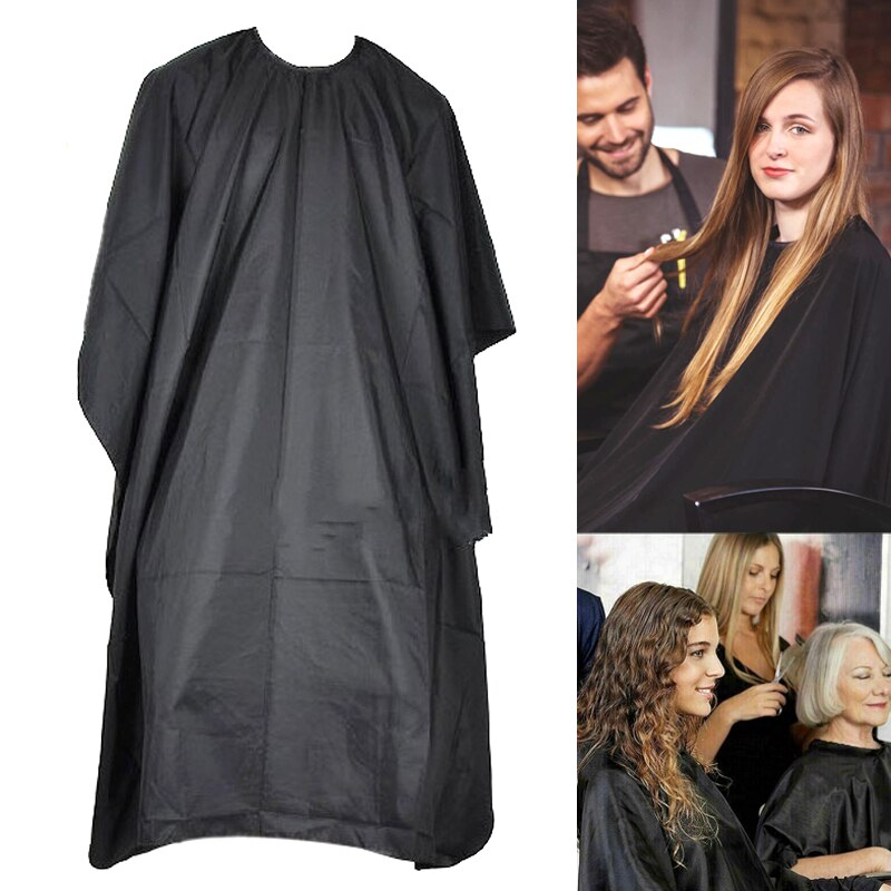 Salon Hair Cut Hairdressing Cape Large Hairdresser Barbers Gown Cloth Black AC889