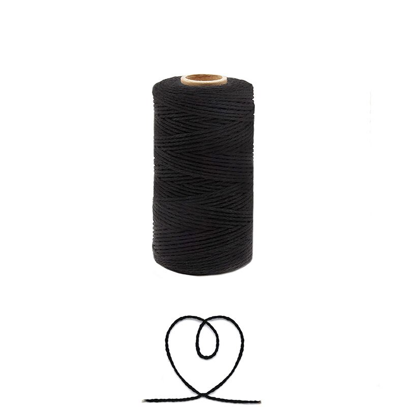 100M Zwart Wit Touw Katoen Bakkers Touw Perfect Voor Cadeaupapier Butchers Bakken Arts Ambachten Tuinieren Bruiloft Decor: Black