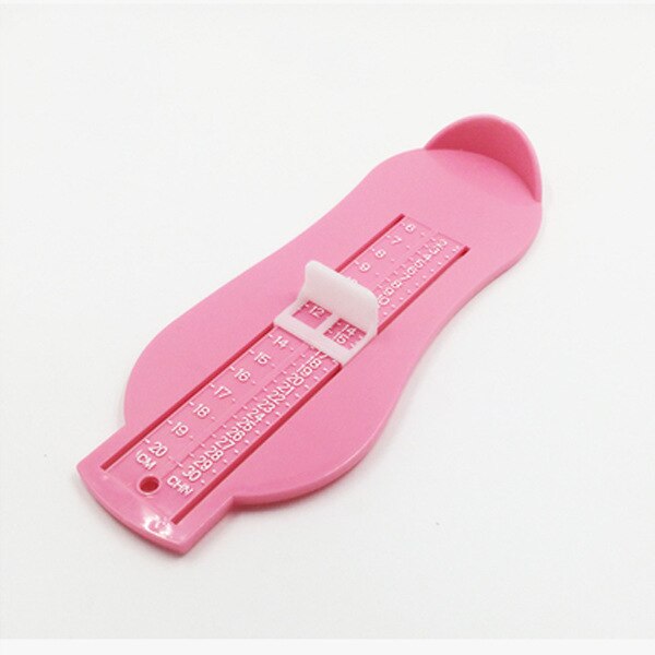 6 Colors Kid Infant Foot Measure Gauge Shoes Size Measuring Ruler Tool Available Baby Car Adjustable Range 0-20cm size: Pink