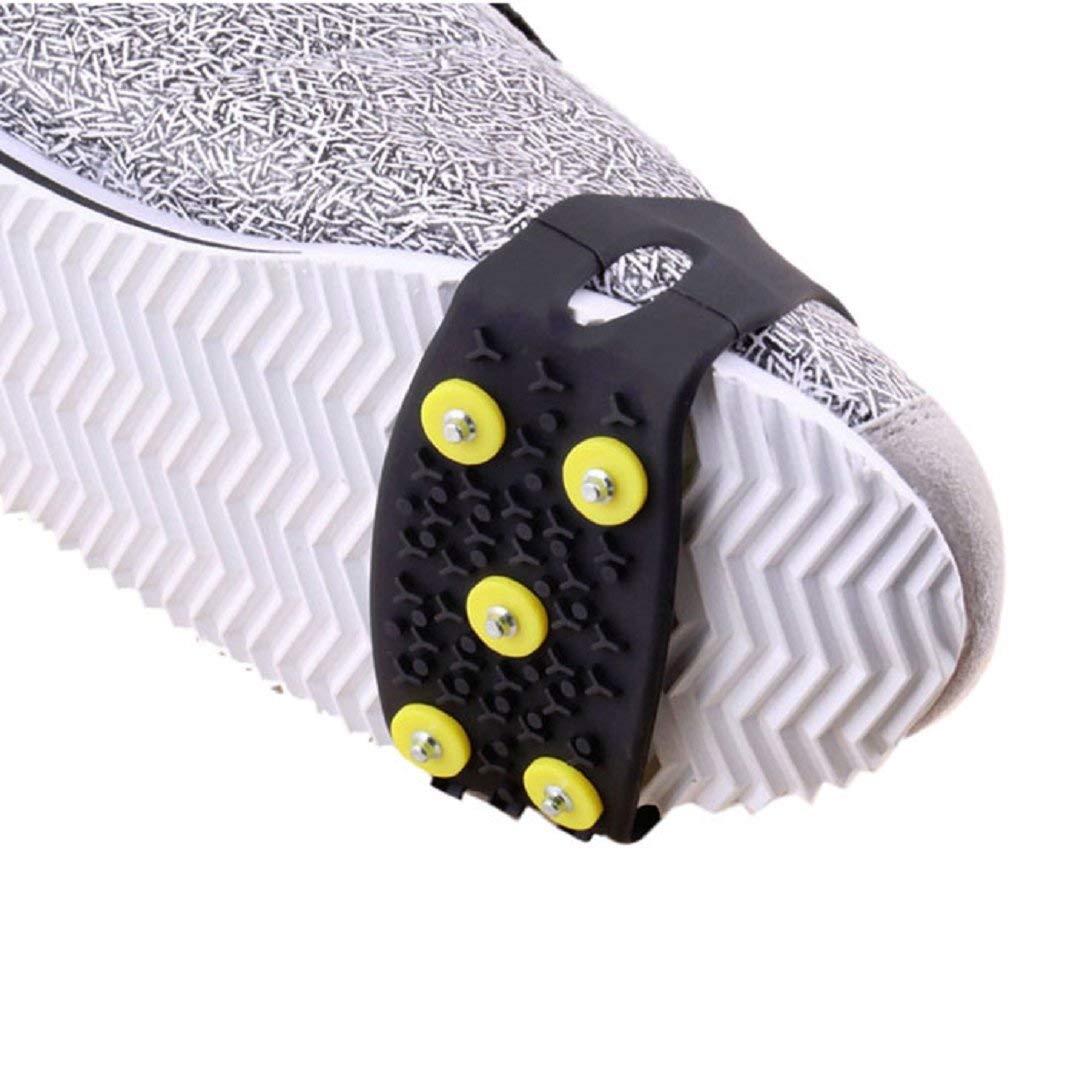 Sneeuw Ijs Klimmen Antislip Spikes Grips Stijgijzers Schoenplaten 5-Stud Schoenen Cover