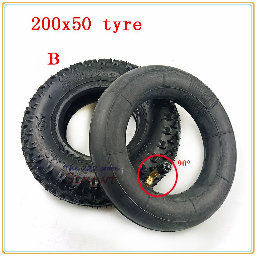 8&quot; Electric Scooter Tyre tube With Wheel Hub Scooter 200x50 Tyre Inflation Electric Vehicle Aluminium Alloy Wheel Pneumatic Tire: tube and tyre B