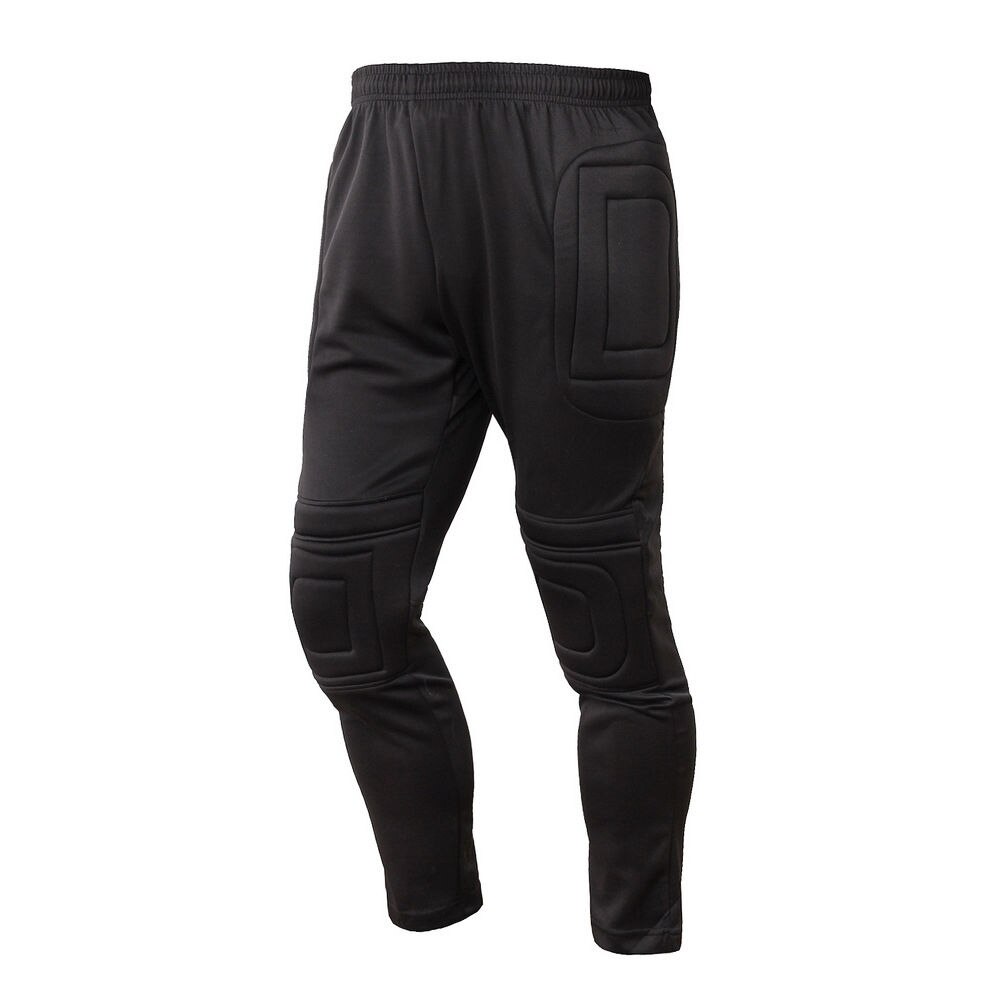 Black Men's Sport Soccer Padded Guard GK Goal Keeper Goalie Tracksuit Long Pants