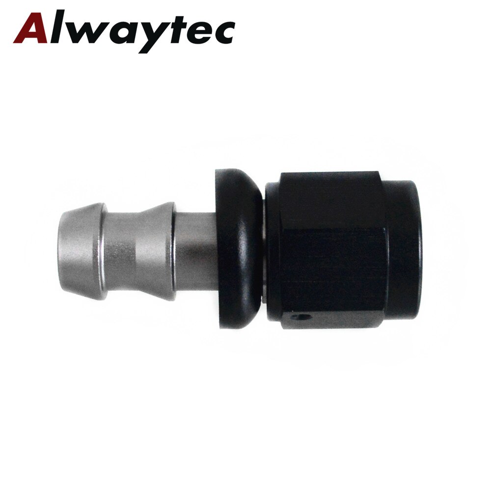 Anodized Aluminum AN Push Lock Quick Disconnect Swivel Hose Barb Fitting for Braided Fuel Hose Line