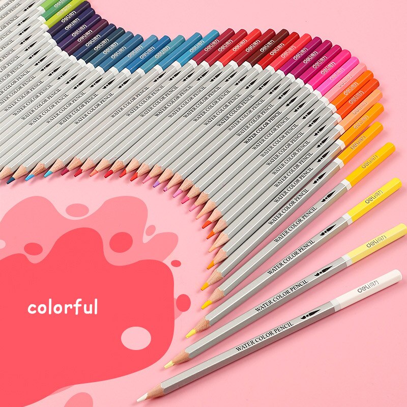 Crayon de couleur soluble dans l'eau 24 36 48 72 couleurs, stylo aquarelle pour croquis, fournitures d'art pour enfants, ensemble de peinture