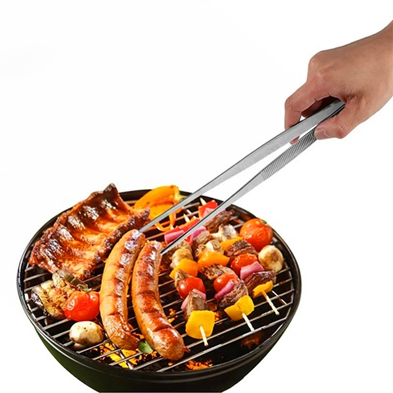Matlagning pincett köksprylar grilltång mattång matklämma rostfritt stål pincett klämma grill bufféverktyg