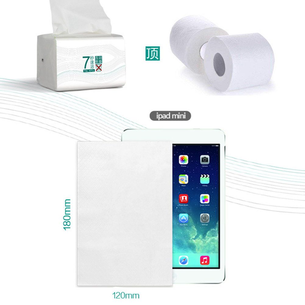 3 Packs Primary Wood Pulp Pumping Paper Facial Tissue Paper 3 Layers 7S Rapid Dissolution Bathroom Toilet Tissue for Home Clean