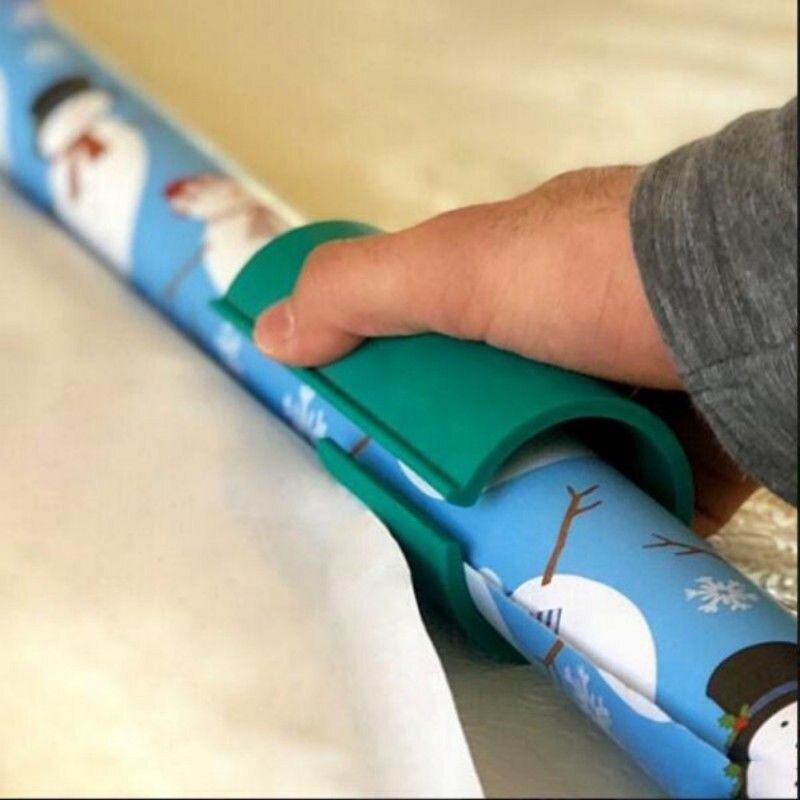 Letaosk jul glidende indpakningspapir sekunder wrap roll cuting cutter værktøjer