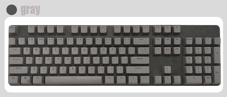 PBT w języku angielskim Languag108 Keyscaps klucze różnorodność kolorów wyborów dla Cherry klawiatura mechaniczna mx nakładka na klucz przełączniki: gray PBT