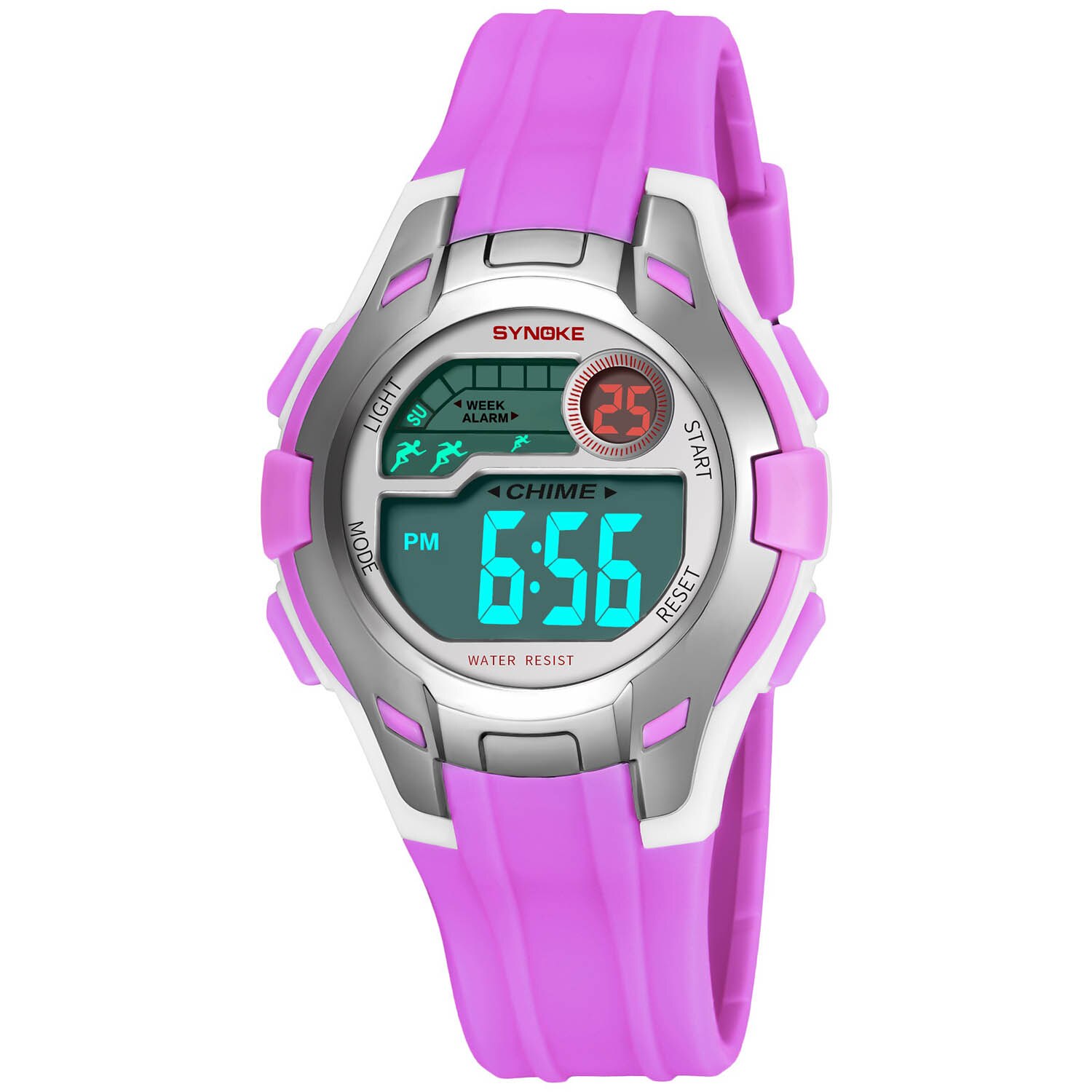 Synoke Outdoor Kinderen Sport Horloge Pu Band Shock Slip Waterdichte Digitale Horloge Elektronische Horloges Voor Kinderen Xfcs