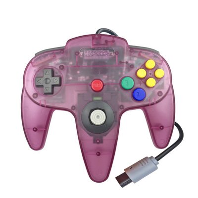 Gamepad Wired Controller Joypad For Gamecube Joystick Game Accessories For Nintend N64 For PC Computer Controller: Transparent purple