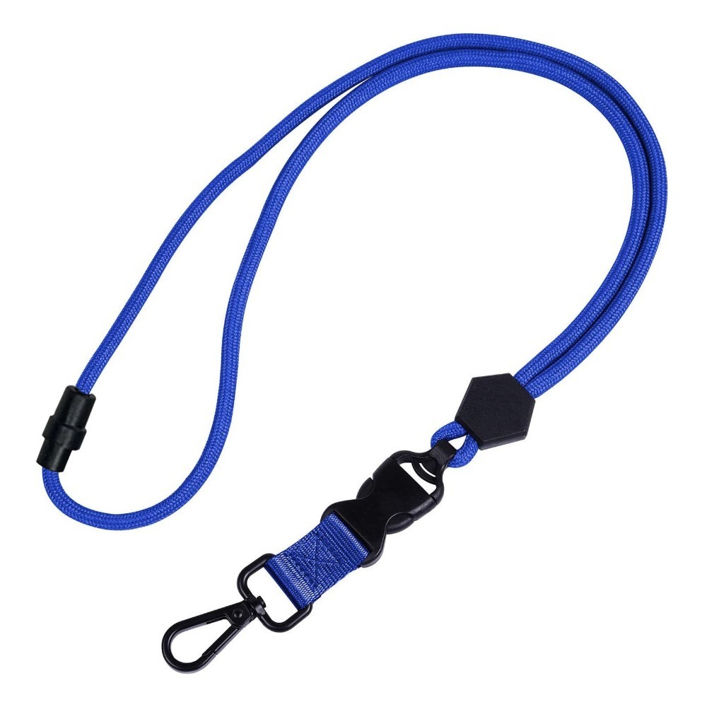 Porte-carte d'identité solide pour hommes et femmes, ULen métal polyester, sangle de cou réglable, porte-clés: Black