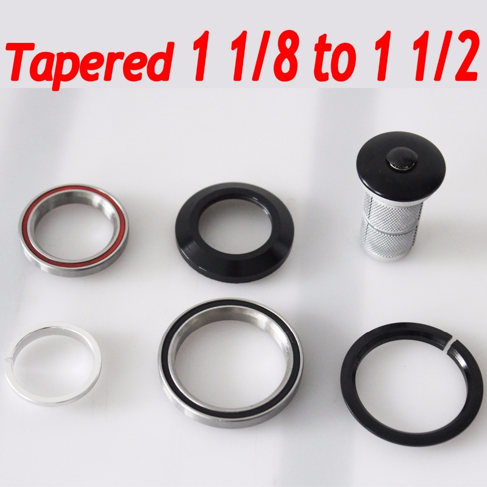 Miracle Bike Taper Top 1-1/8 "Down 1-1/2" Voor Carbon Racefiets Fietsen Headset Steereed buis Carbon Fiets Headset