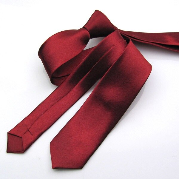 Mans accessoarer smal smal slips för män jacquardvävd solid champagne orange röd lila blå slips bröllopsslips