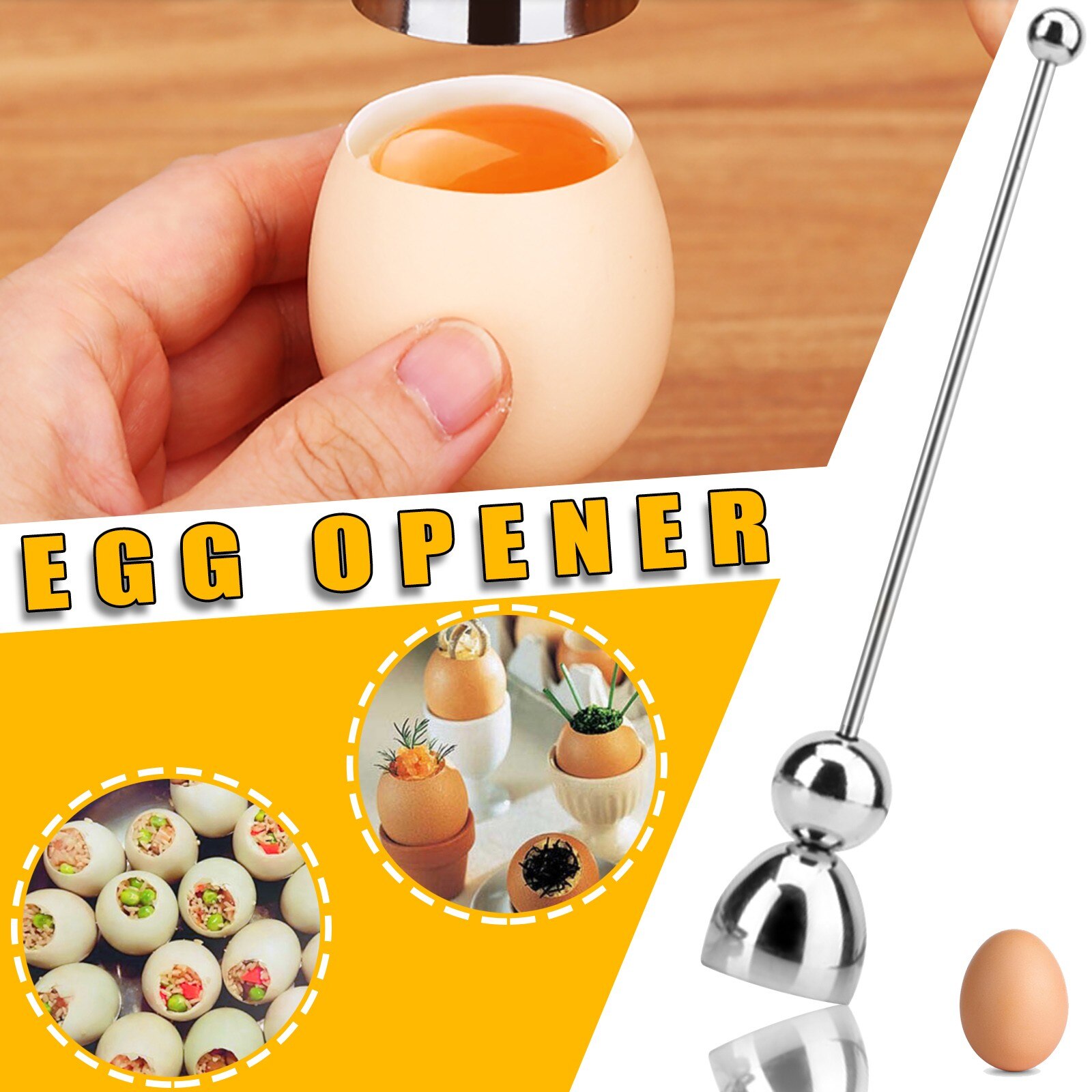 Stainless Steel Topper Cutter Opener Kitchen Tools Gadgets Eggs Tool For Baking Simply To Fry Useful Egg Tools#35