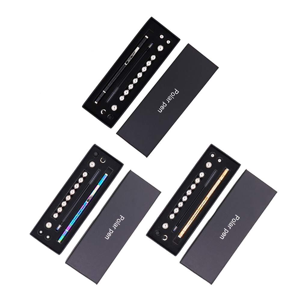 Magnetic Pen And Fun Metal Magnetism Pressure Relief Pen Magnet Water-Based Pen Box Fun Magnet Pen