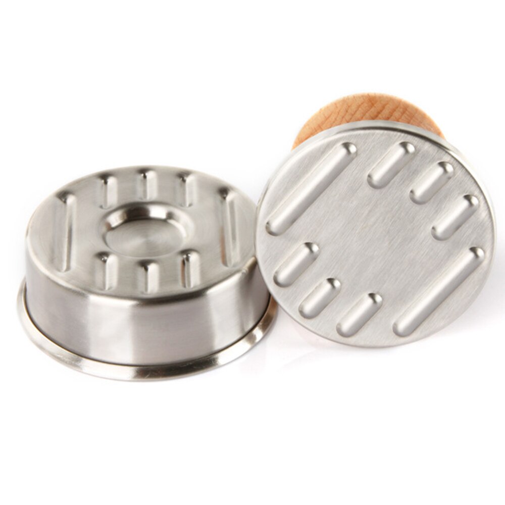 Rund form hamburger trykk rustfritt stål hamburger kjøtt biff grille burger trykk patty maker form form kjøkkenverktøy